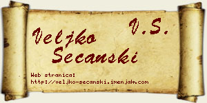 Veljko Sečanski vizit kartica